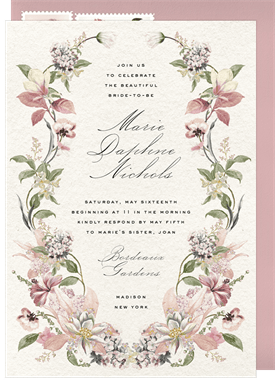 'Forever Florals' Bridal Shower Invitation