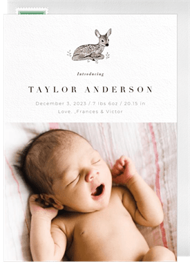 'Sweet Fawn' Birth Announcement