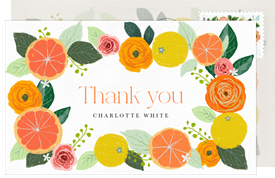 'Summer Citrus' Baby Shower Thank You Note
