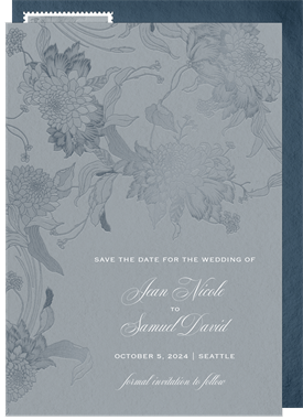 'Luxe Dahlias' Wedding Save the Date