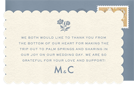 'This Modern Love' Wedding Thank You Note