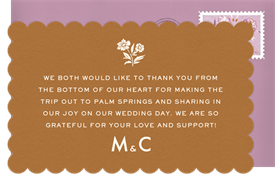 'This Modern Love' Wedding Thank You Note