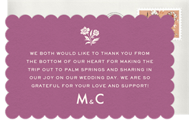 'This Modern Love' Wedding Thank You Note