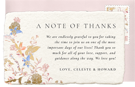 'Endless Love' Wedding Thank You Note