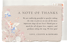 'Endless Love' Wedding Thank You Note