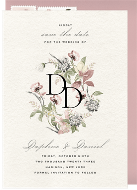'Forever Florals' Wedding Save the Date