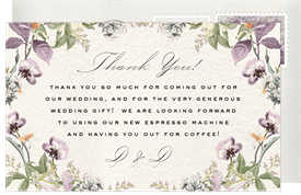 'Forever Florals' Wedding Thank You Note