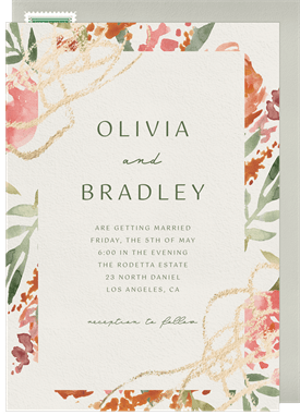 'Fresh Blooms' Wedding Invitation