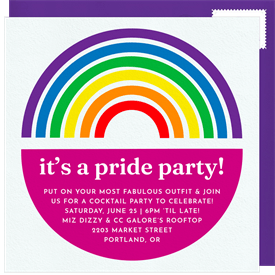 'Fabulous Rainbow' Pride Invitation