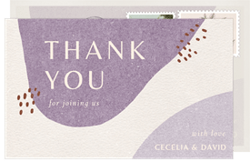 'Abstract Organic Shapes' Wedding Thank You Note