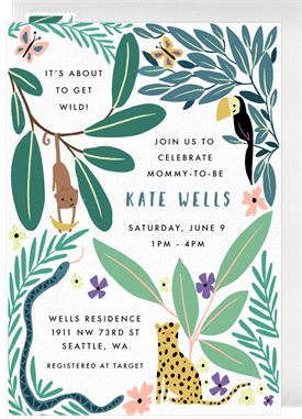 'About To Get Wild' Baby Shower Invitation