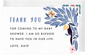 'About To Get Wild' Baby Shower Thank You Note