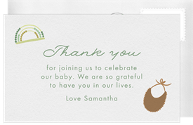 'Nursery Essentials' Baby Shower Thank You Note