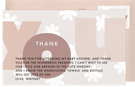 'Daisy Baby' Baby Shower Thank You Note