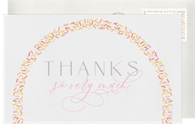 'Sprinkle Arch' Baby Shower Thank You Note