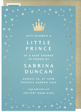 'Little Prince' Baby Shower Invitation