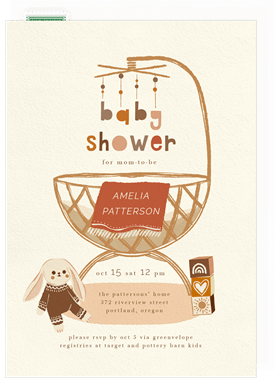'Boho Baby Mobile' Baby Shower Invitation
