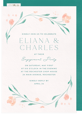 'Simple Wreath' Party Invitation