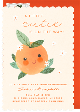 'Cutie On The Way' Baby Shower Invitation