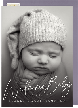 'Casual Welcome' Birth Announcement