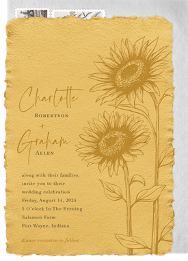 'Sunflowers' Wedding Invitation