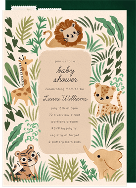 'Into The Wild' Baby Shower Invitation