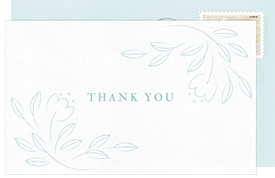 'Little Flower Doodle' Birth Thank You Note