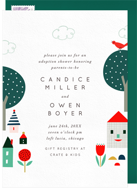 'Magic Village' Shower Invitation