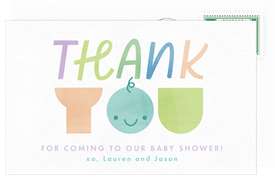 'Twinsies' Baby Shower Thank You Note