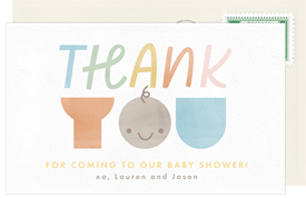 'Twinsies' Baby Shower Thank You Note