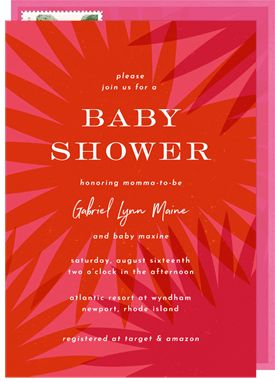 'Bright Palm' Baby Shower Invitation