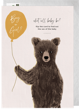'Can Bearly Wait' Gender Reveal Announcement