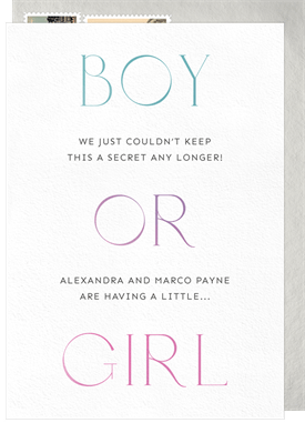 'Ombre Reveal' Gender Reveal Announcement