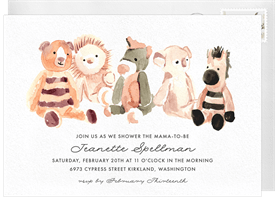 'Stuffed Animals' Baby Shower Invitation