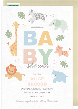 'Wild Little Baby' Baby Shower Invitation