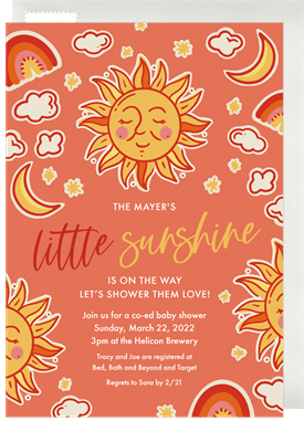 'You Are My Sunshine' Baby Shower Invitation
