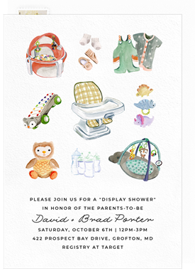 'Baby Gift Grid' Shower Invitation