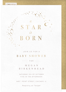 'Star Is Born' Baby Shower Invitation