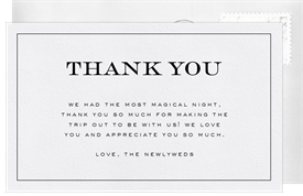 'The Big Day' Wedding Thank You Note
