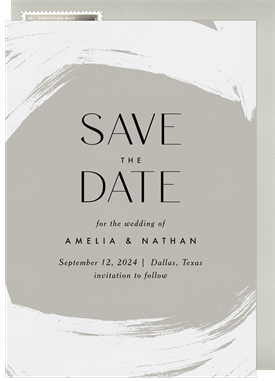 'Inky Strokes' Wedding Save the Date