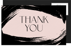 'Inky Strokes' Wedding Thank You Note