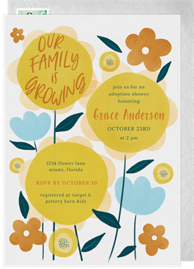 'Big Blooms' Shower Invitation