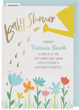 'Flower Shower' Baby Shower Invitation