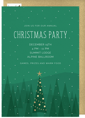 'Alpine Magic' Christmas Party Invitation