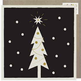 'Woodblock Tree' Christmas Greetings Card