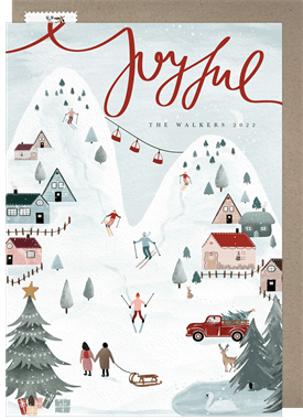 'Ski Chalet' Holiday Greetings Card
