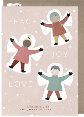 'Snow Angels' Holiday Greetings Card