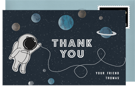 'Space Explorer' Kids Birthday Thank You Note
