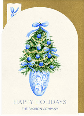 'Chinoise Christmas' Business Holiday Greetings Card