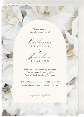 'Bridal Blooms' Wedding Invitation